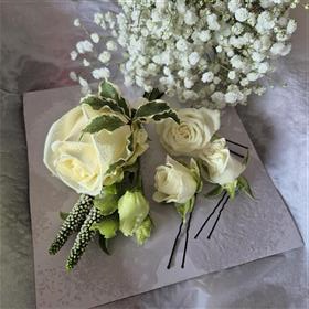 fwthumbGroom's Buttonhole & Bride's Hair Pins.jpg